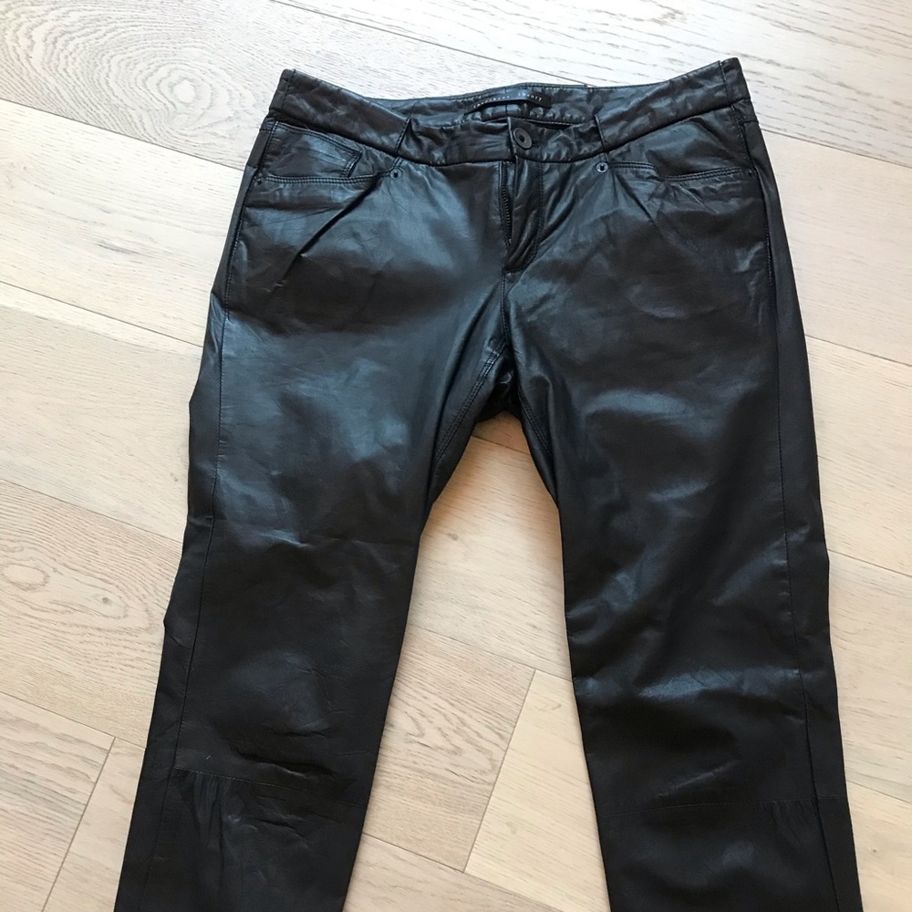 Thyskens Theory leather boyfriend pants